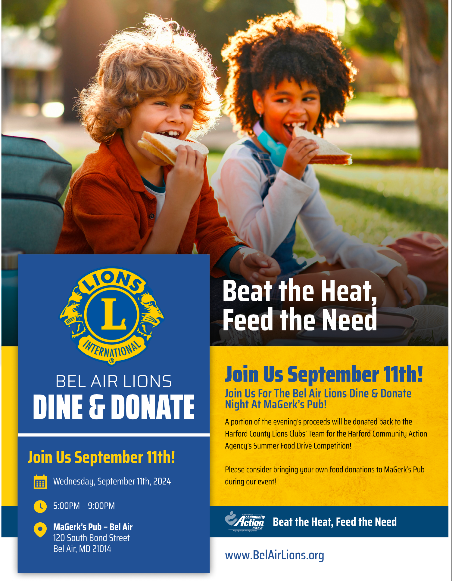 Bel Air Lions Club Dine & Donate at MaGerk's Pub